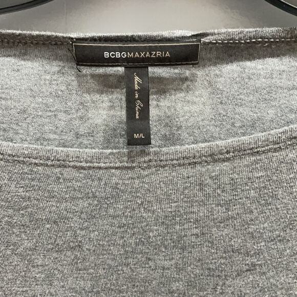 BCBGMAXAZRIA Heather Grey Dollman Shirt - Picture 2 of 5